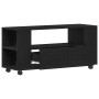 Mueble TV ruedas madera ingeniería roble negro 102x34,5x43cm de , Muebles TV - Ref: Foro24-862479, Precio: 97,99 €, Descuento: %