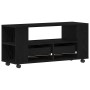 Mueble TV ruedas madera ingeniería roble negro 102x34,5x43cm de , Muebles TV - Ref: Foro24-862479, Precio: 97,99 €, Descuento: %