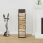 Leñero negro 25x25x100 cm Acero laminado en frío de , Bolsas y soportes de leña - Ref: Foro24-864267, Precio: 58,13 €, Descue...