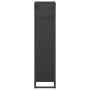 Leñero negro 25x25x100 cm Acero laminado en frío de , Bolsas y soportes de leña - Ref: Foro24-864267, Precio: 58,13 €, Descue...