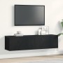 Mueble de TV de madera de roble negro 120x30x30,5 cm de , Muebles TV - Ref: Foro24-862011, Precio: 80,02 €, Descuento: %
