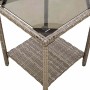 Sofá de jardín en forma de L con mesa y cojines ratán PE gris de , Sofás de exterior - Ref: Foro24-4103874, Precio: 293,62 €,...