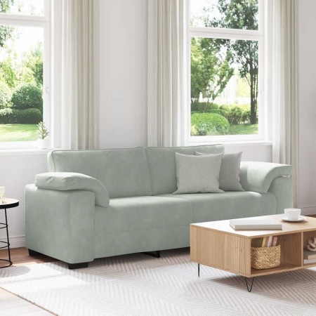 Sofá de 3 plazas de terciopelo gris claro 178 cm de , Sofás - Ref: Foro24-4105277, Precio: 287,02 €, Descuento: %