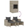 Set de muebles de jardín 5 pzas y cojines apilables gris claro de , Sofás de exterior - Ref: Foro24-4104168, Precio: 265,23 €...