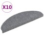 Alfombrillas de escalera autoadhesivas 10 uds gris 65x21x4 cm de vidaXL, Alfombrillas para escalones - Ref: Foro24-149705, Pr...