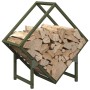 Leñero verde oliva 50x25x50 cm Acero laminado en frío de , Bolsas y soportes de leña - Ref: Foro24-864278, Precio: 31,46 €, D...