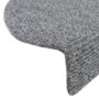 Alfombrillas de escalera autoadhesivas 10 uds gris 65x21x4 cm de vidaXL, Alfombrillas para escalones - Ref: Foro24-149705, Pr...