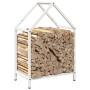 Leñero blanco 40x25x60 cm Acero laminado en frío de , Bolsas y soportes de leña - Ref: Foro24-864292, Precio: 32,59 €, Descue...