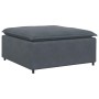 Sofá modular con reposapiés y cojines en terciopelo gris oscuro de , Sofás - Ref: Foro24-3321310, Precio: 721,86 €, Descuento: %