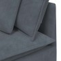 Sofá modular con reposapiés y cojines en terciopelo gris oscuro de , Sofás - Ref: Foro24-3321310, Precio: 721,86 €, Descuento: %
