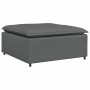 Sofá modular con reposapiés y cojines de tela gris oscuro de , Unidades para sofás seccionales - Ref: Foro24-3321208, Precio:...