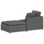 Sofá modular con reposapiés y cojines de tela gris oscuro de , Unidades para sofás seccionales - Ref: Foro24-3321208, Precio:...