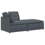Sofá modular con reposapiés y cojines en terciopelo gris oscuro de , Unidades para sofás seccionales - Ref: Foro24-3321220, P...