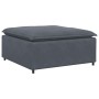 Sofá modular con reposapiés y cojines en terciopelo gris oscuro de , Unidades para sofás seccionales - Ref: Foro24-3321220, P...