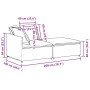Sofá modular con reposapiés y cojines en terciopelo gris oscuro de , Unidades para sofás seccionales - Ref: Foro24-3321220, P...