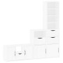 Muebles de TV 4 uds. con almacenaje "ODDA" blanco madera pino de , Muebles TV - Ref: Foro24-3365381, Precio: 231,99 €, Descue...