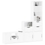 Muebles de TV 4 uds. con almacenaje "ODDA" blanco madera pino de , Muebles TV - Ref: Foro24-3365381, Precio: 231,99 €, Descue...