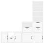 Muebles de TV 4 uds. con almacenaje "ODDA" blanco madera pino de , Muebles TV - Ref: Foro24-3365381, Precio: 231,99 €, Descue...