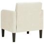 Sillón con reposabrazos en terciopelo color crema 54 cm de , Sillones - Ref: Foro24-4100585, Precio: 111,45 €, Descuento: %