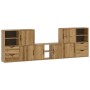 Muebles de TV 5 uds. con almacenaje "ODDA" madera maciza pino de , Muebles TV - Ref: Foro24-3365374, Precio: 277,24 €, Descue...