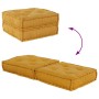 Puf modular de tela amarillo 70x70x36 de , Cojines para sillas y sofás - Ref: Foro24-4019039, Precio: 126,45 €, Descuento: %