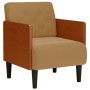 Sillón con reposabrazos de terciopelo marrón 55 cm de , Sillones - Ref: Foro24-4100598, Precio: 145,31 €, Descuento: %