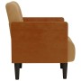 Sillón con reposabrazos de terciopelo marrón 55 cm de , Sillones - Ref: Foro24-4100598, Precio: 145,31 €, Descuento: %