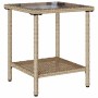 Sofá de jardín en forma de L con mesa y cojines ratán PE beige de , Sofás de exterior - Ref: Foro24-4103876, Precio: 270,63 €...