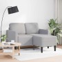 Sofá de 2 plazas con chaise longue en forma L gris nube 125 cm de , Sofás - Ref: Foro24-4107067, Precio: 231,04 €, Descuento: %