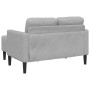 Sofá de 2 plazas con chaise longue en forma L gris nube 125 cm de , Sofás - Ref: Foro24-4107067, Precio: 231,04 €, Descuento: %