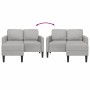 Sofá de 2 plazas con chaise longue en forma L gris nube 125 cm de , Sofás - Ref: Foro24-4107067, Precio: 231,04 €, Descuento: %