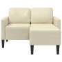 Sofá de 2 plazas con chaise longue en forma de L crema 125 cm de , Sofás - Ref: Foro24-4107084, Precio: 237,73 €, Descuento: %