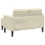 Sofá de 2 plazas con chaise longue en forma de L crema 125 cm de , Sofás - Ref: Foro24-4107084, Precio: 237,73 €, Descuento: %