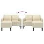 Sofá de 2 plazas con chaise longue en forma de L crema 125 cm de , Sofás - Ref: Foro24-4107084, Precio: 237,73 €, Descuento: %