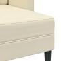 Sofá de 2 plazas con chaise longue en forma de L crema 125 cm de , Sofás - Ref: Foro24-4107084, Precio: 237,73 €, Descuento: %