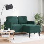 Sofá de 2 plazas con chaise longue forma L verde oscuro 125 cm de , Sofás - Ref: Foro24-4107071, Precio: 267,85 €, Descuento: %