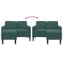 Sofá de 2 plazas con chaise longue forma L verde oscuro 125 cm de , Sofás - Ref: Foro24-4107071, Precio: 267,85 €, Descuento: %