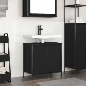 Mueble de baño con lavabo negro 60x34,5x60 cm de , Tocadores de baño - Ref: Foro24-861892, Precio: 64,05 €, Descuento: %