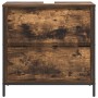 Mueble de baño con lavabo y cajones roble ahumado 60x34,5x60 cm de , Tocadores de baño - Ref: Foro24-861884, Precio: 66,37 €,...