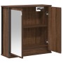 Mueble de baño de pared con espejo roble marrón 60x21x60 cm de , Tocadores de baño - Ref: Foro24-861901, Precio: 67,45 €, Des...