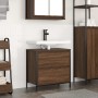 Mueble de baño con lavabo y cajones roble marrón 60x34,5x60 cm de , Tocadores de baño - Ref: Foro24-861886, Precio: 68,22 €, ...