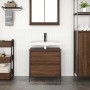 Mueble de baño con lavabo y cajones roble marrón 60x34,5x60 cm de , Tocadores de baño - Ref: Foro24-861886, Precio: 68,22 €, ...