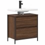 Mueble de baño con lavabo y cajones roble marrón 60x34,5x60 cm de , Tocadores de baño - Ref: Foro24-861886, Precio: 68,22 €, ...