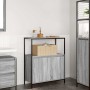 Mueble de baño con estantes gris Sonoma 76,5x35x95 cm de , Tocadores de baño - Ref: Foro24-861920, Precio: 78,01 €, Descuento: %