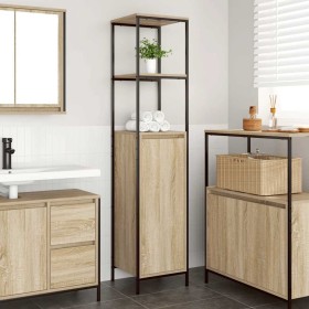 Mueble de baño con estantes roble Sonoma 36x35x165 cm de , Tocadores de baño - Ref: Foro24-861908, Precio: 72,85 €, Descuento: %