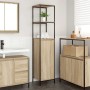 Mueble de baño con estantes roble Sonoma 36x35x165 cm de , Tocadores de baño - Ref: Foro24-861908, Precio: 72,85 €, Descuento: %