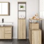 Mueble de baño con estantes roble Sonoma 36x35x165 cm de , Tocadores de baño - Ref: Foro24-861908, Precio: 72,85 €, Descuento: %