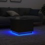 Mesa de centro con luces LED roble negro 50x50x40 cm de , Mesas de centro - Ref: Foro24-862259, Precio: 71,23 €, Descuento: %