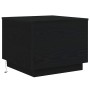 Mesa de centro con luces LED roble negro 50x50x40 cm de , Mesas de centro - Ref: Foro24-862259, Precio: 71,23 €, Descuento: %