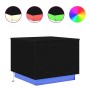 Mesa de centro con luces LED roble negro 50x50x40 cm de , Mesas de centro - Ref: Foro24-862259, Precio: 71,23 €, Descuento: %